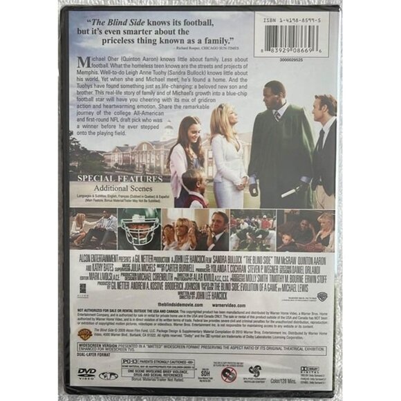 The Blind Side DVD New Sandra Bullock Tim McGraw Kathy Bates football movie - Picture 2 of 2